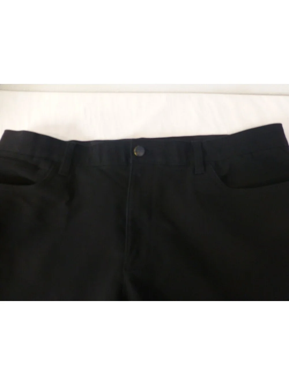 Calvin Klein Men's Black Flat Front Slim Straight Stretch Pants Size 38x30 J4A